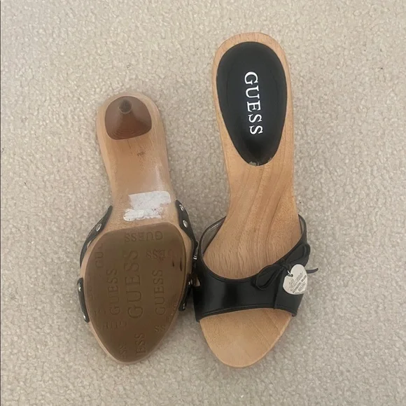 Guess Black and Brown Heeled Sandals - Picture 2 of 3